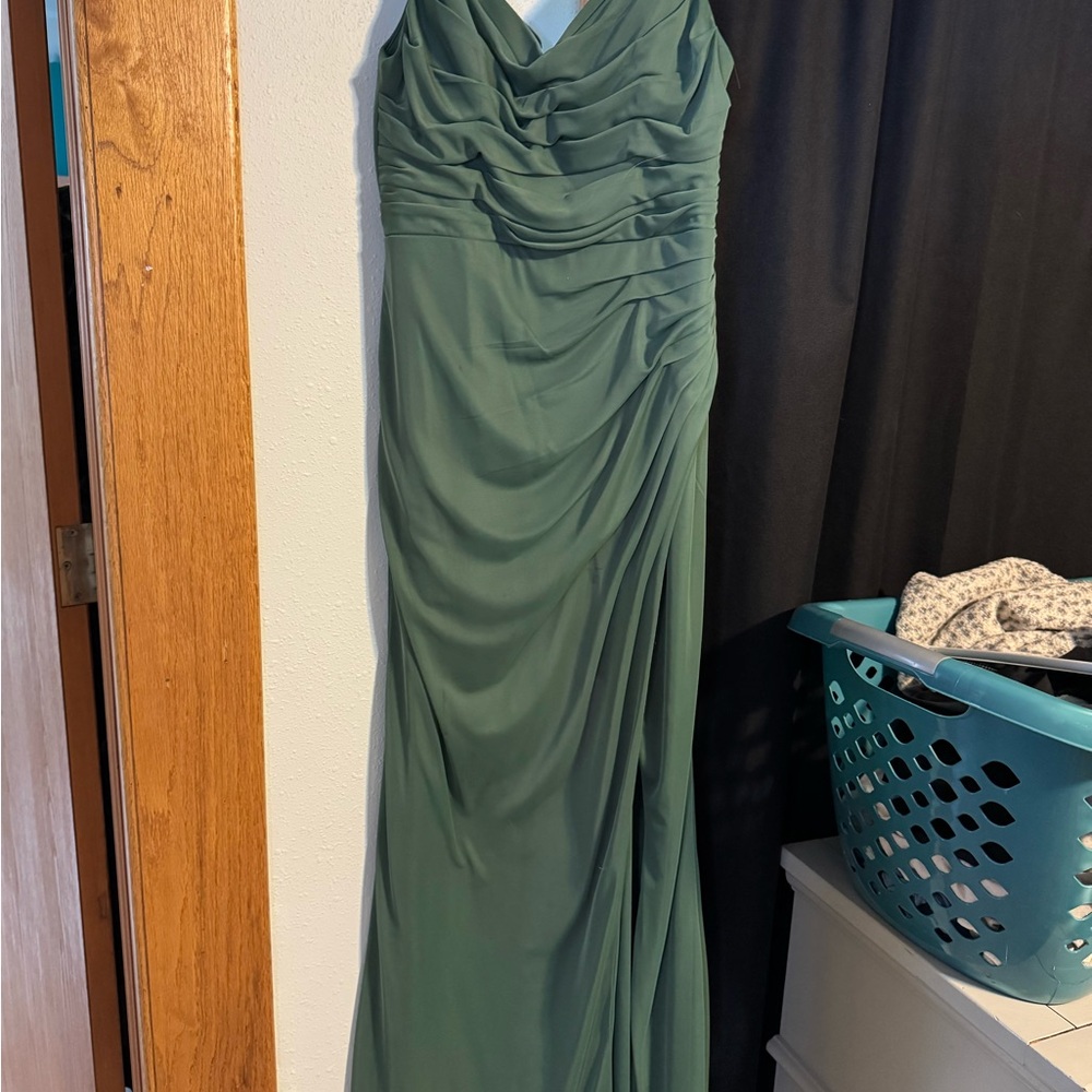 Azazie Green Maxi Dress